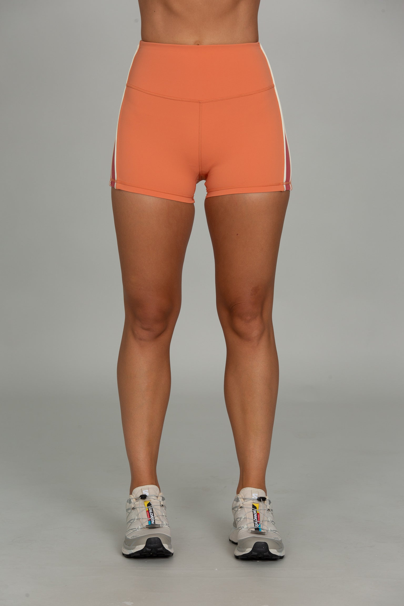 Burnt Orange Side Stripe 3" Stryde Form Short