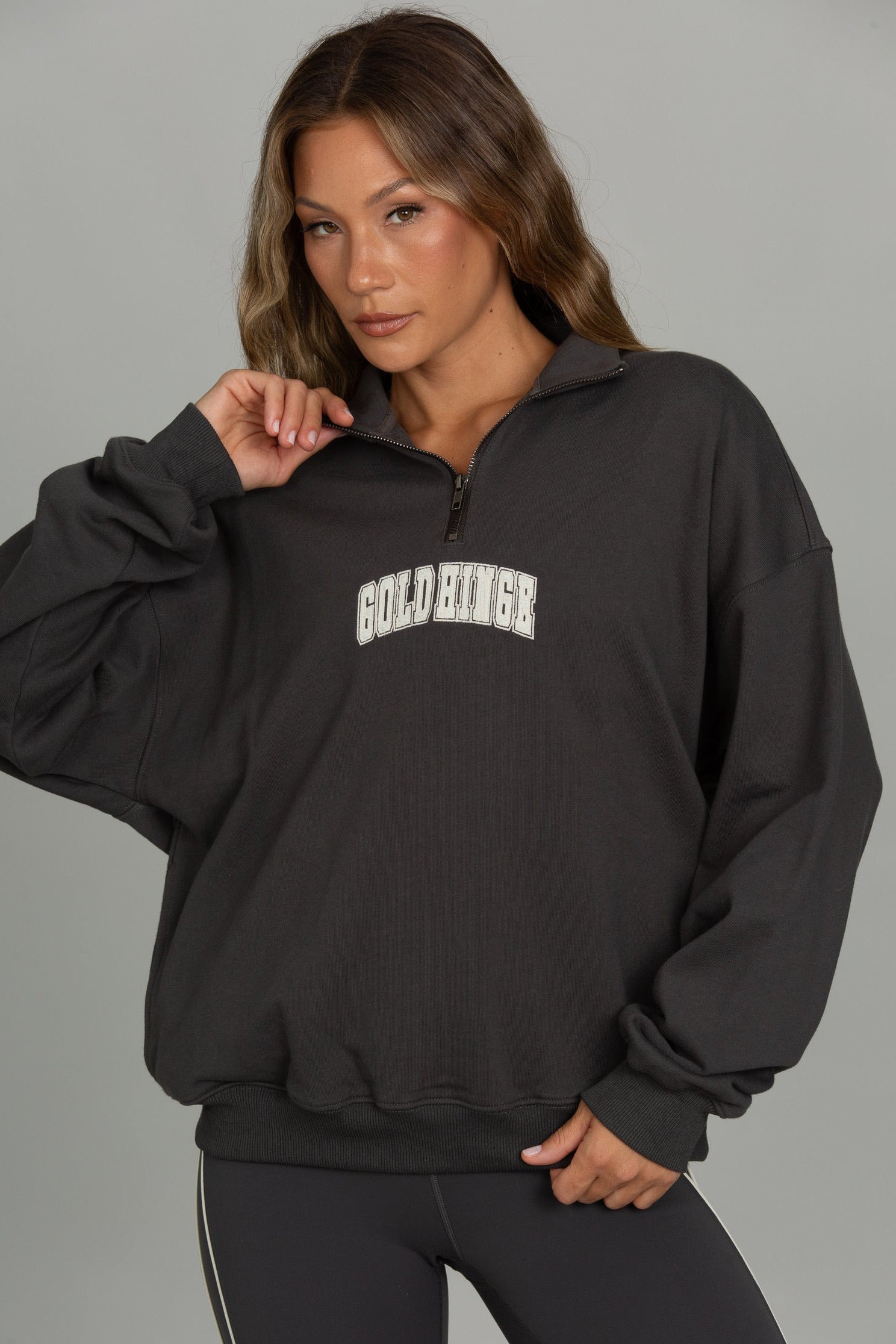 Off-Black GH Quarter Zip Sweatshirt
