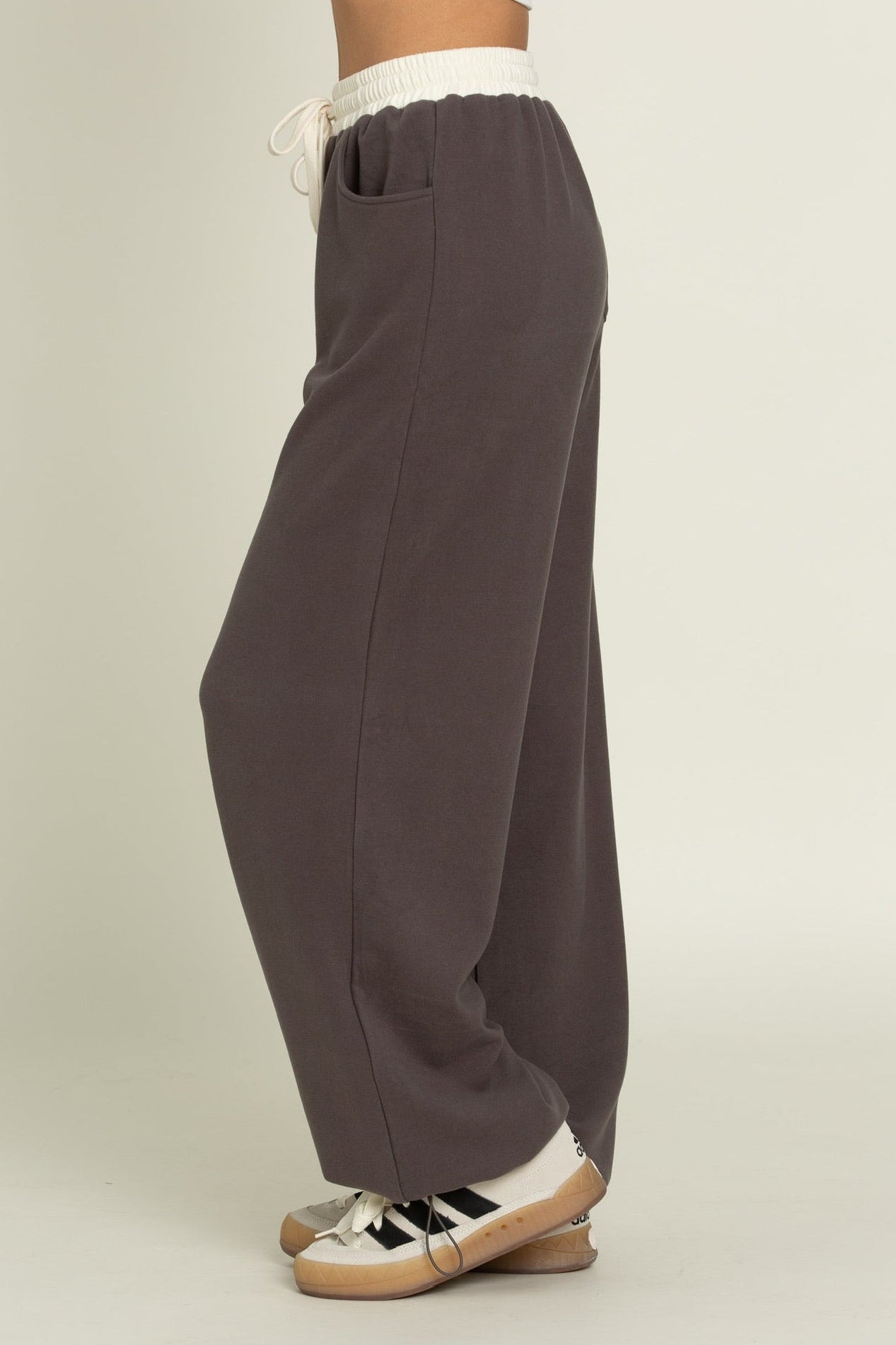 Charcoal Wide Leg Pants