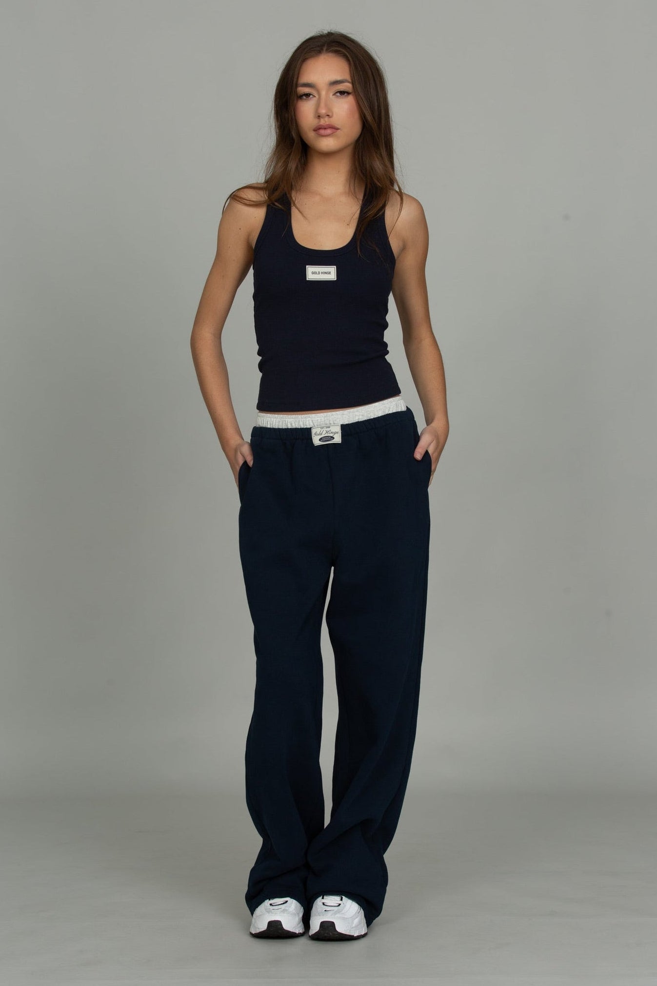 Midnight Navy GH Wide Leg Sweatpant