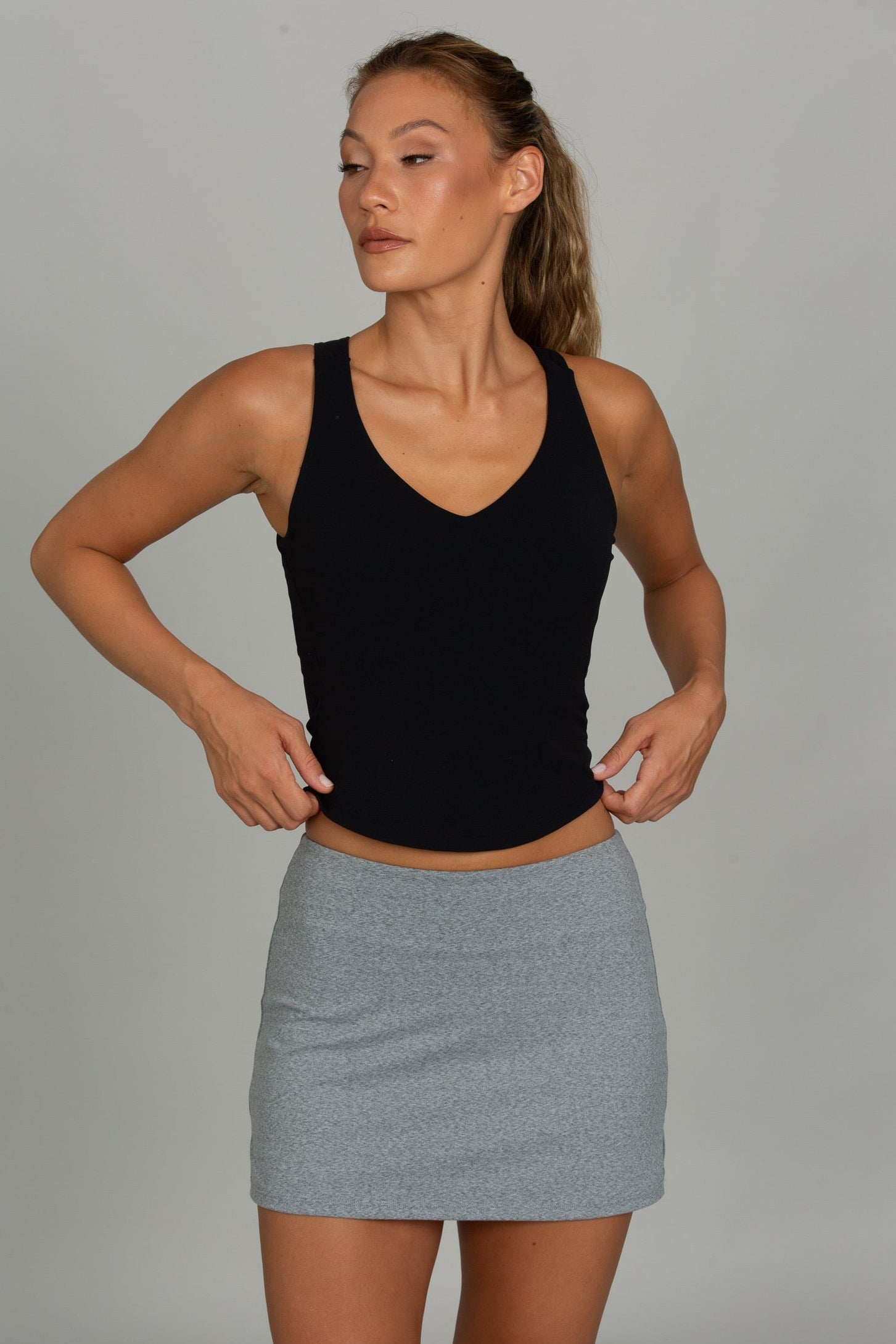Medium Heather Grey Simple Skirt