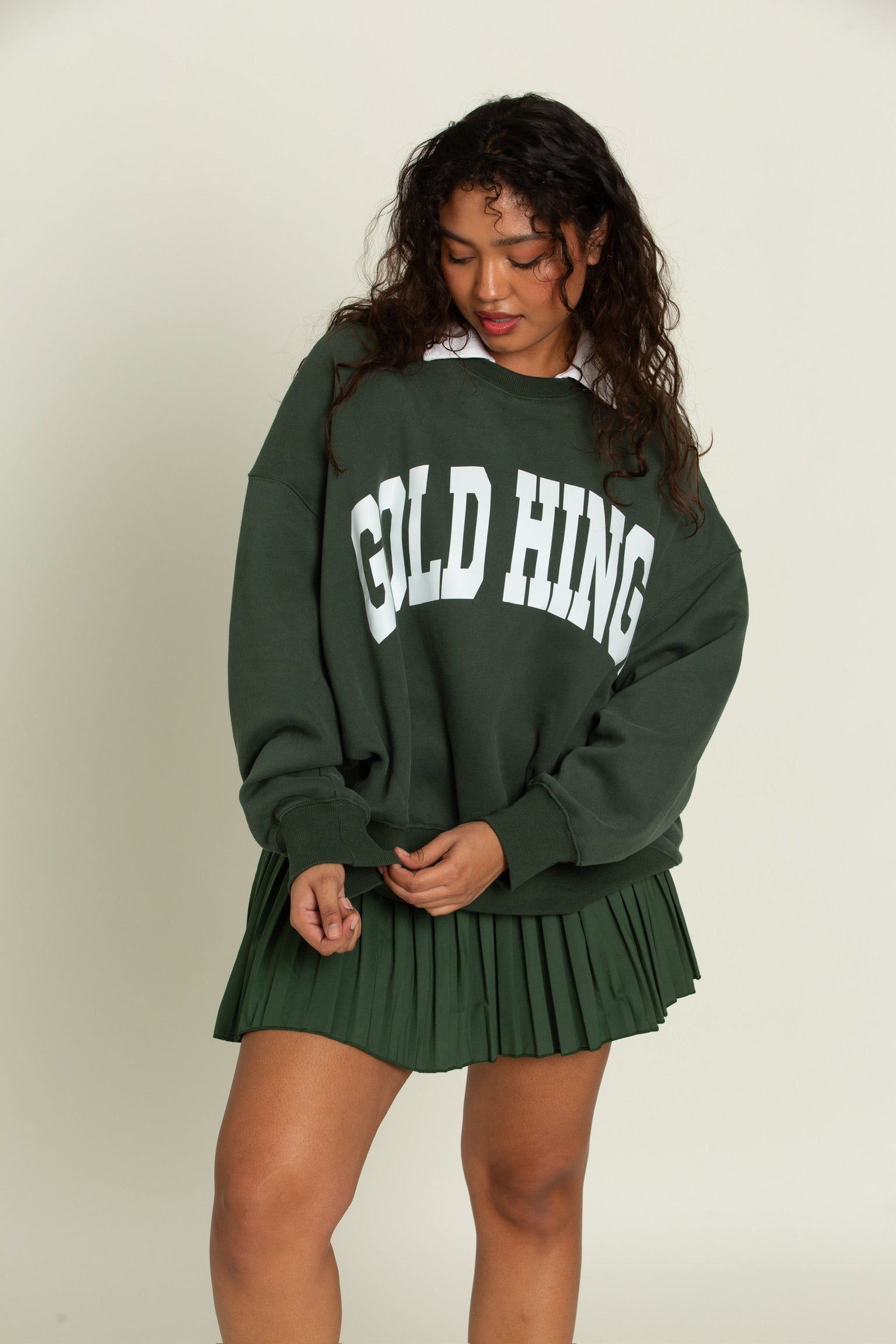 Dark Green GH Wide Arm Sweatshirt