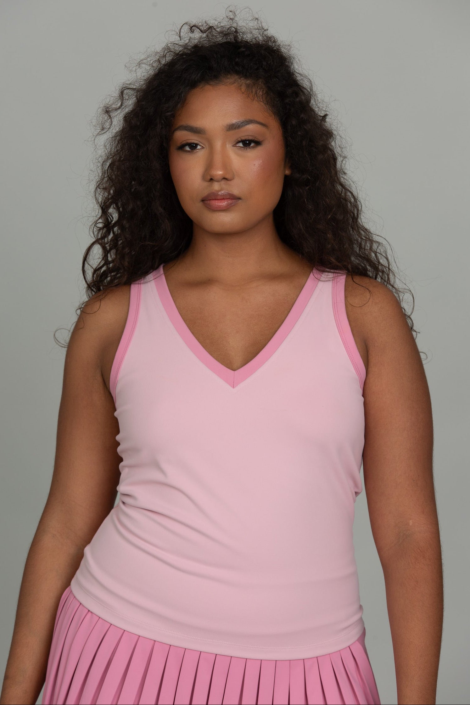 Soft Pink MotionContour V-Neck Tank