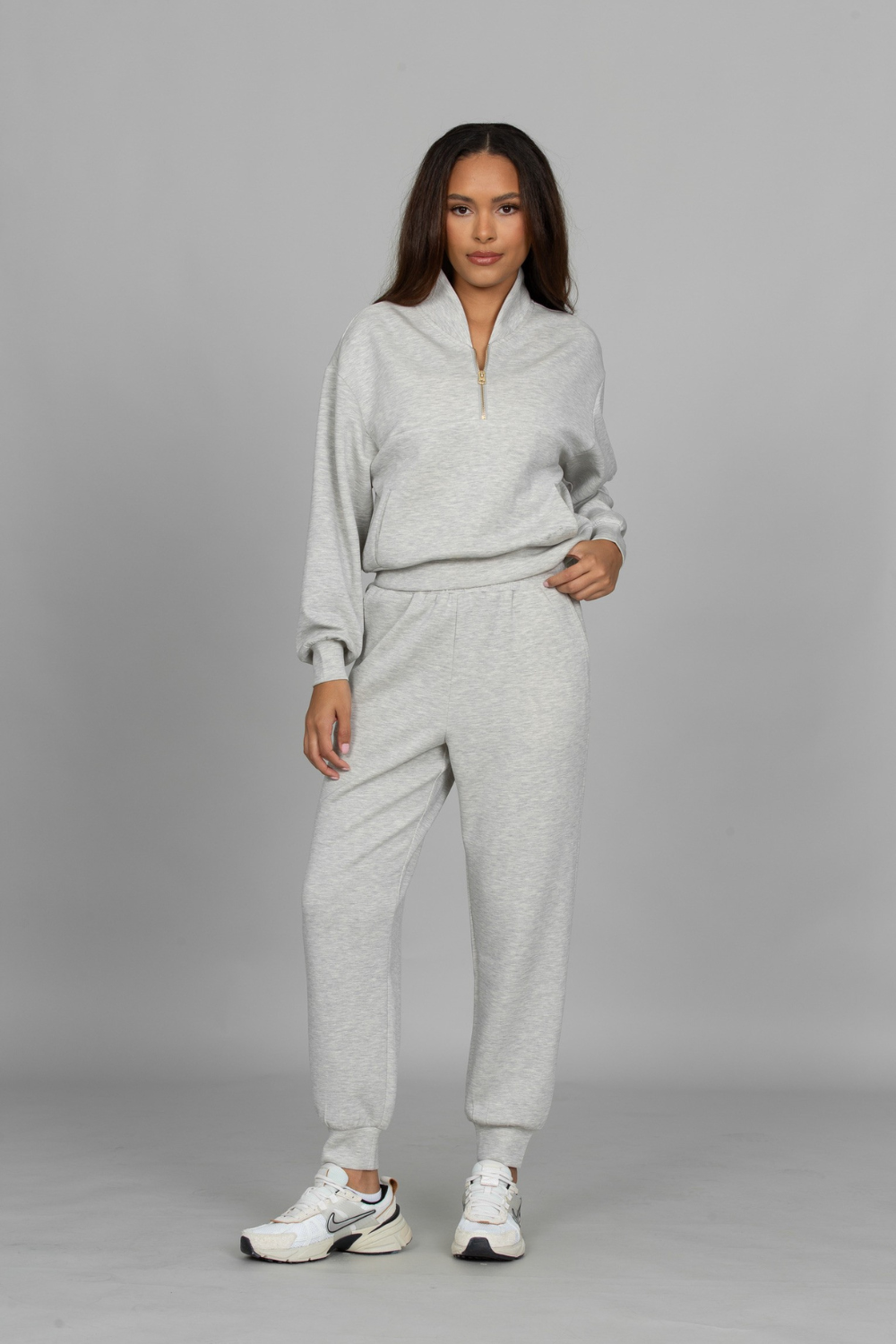 Heather Grey LuxeSoft Lounge Quarter Zip