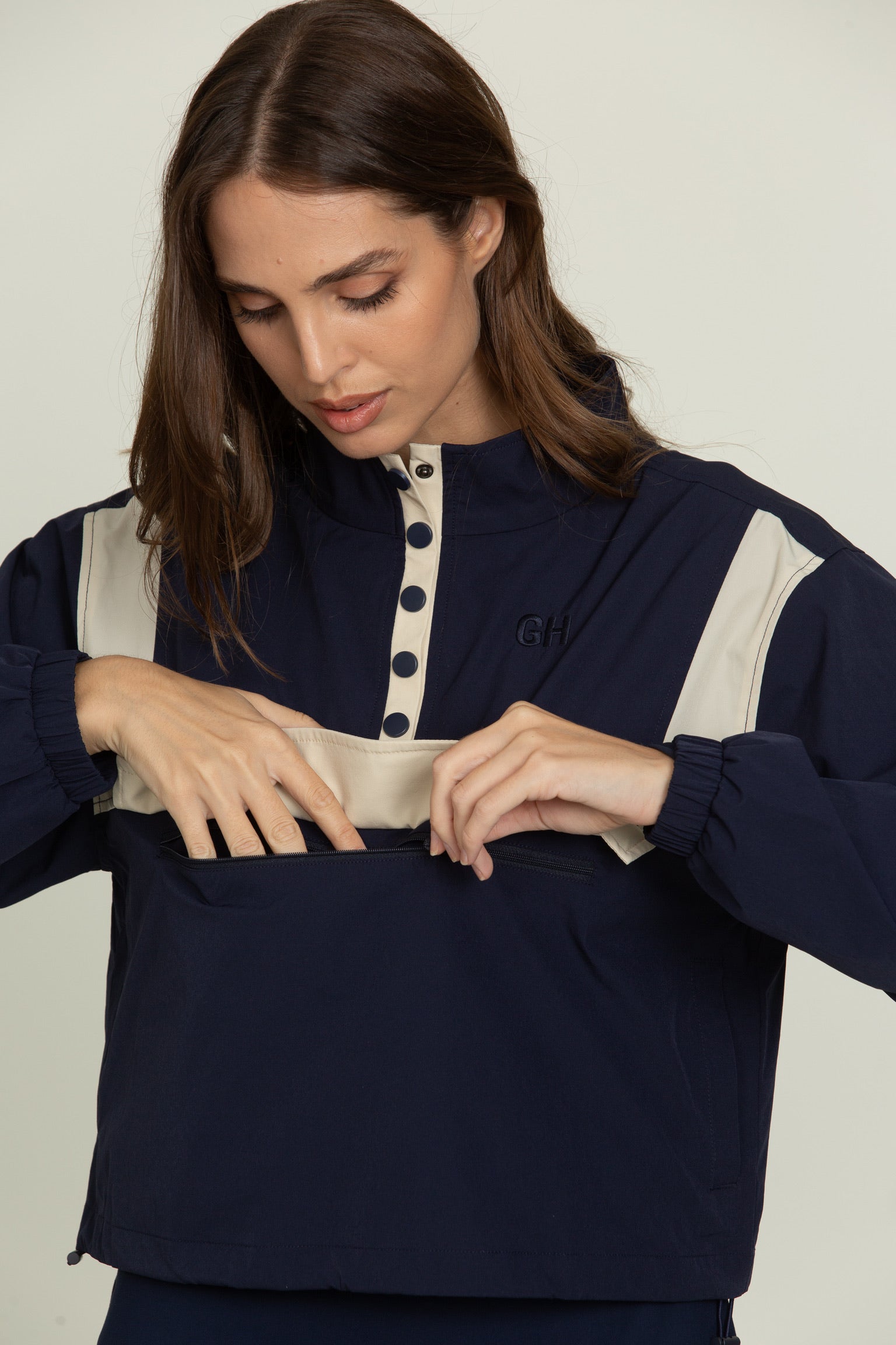 Vintage Navy AirGlyde Cropped Windbreaker [Pre-Order]