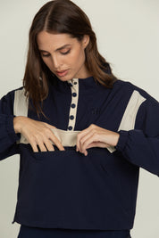 Vintage Navy AirGlyde Cropped Windbreaker [Pre-Order]