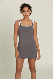 Charcoal Open Back Active Dress