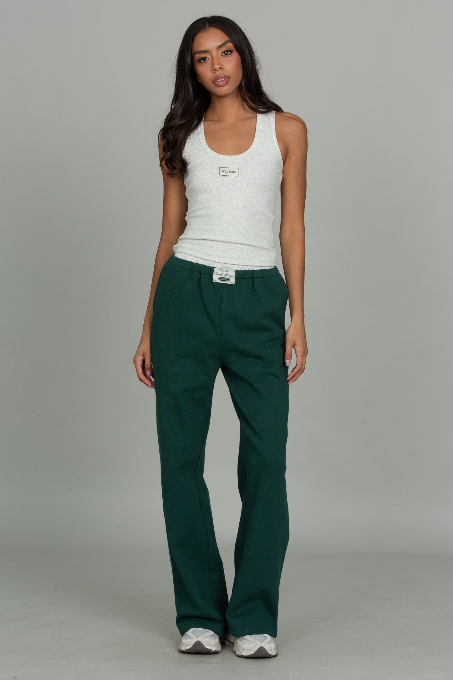 Hunter Green Wide Leg Sweatpant