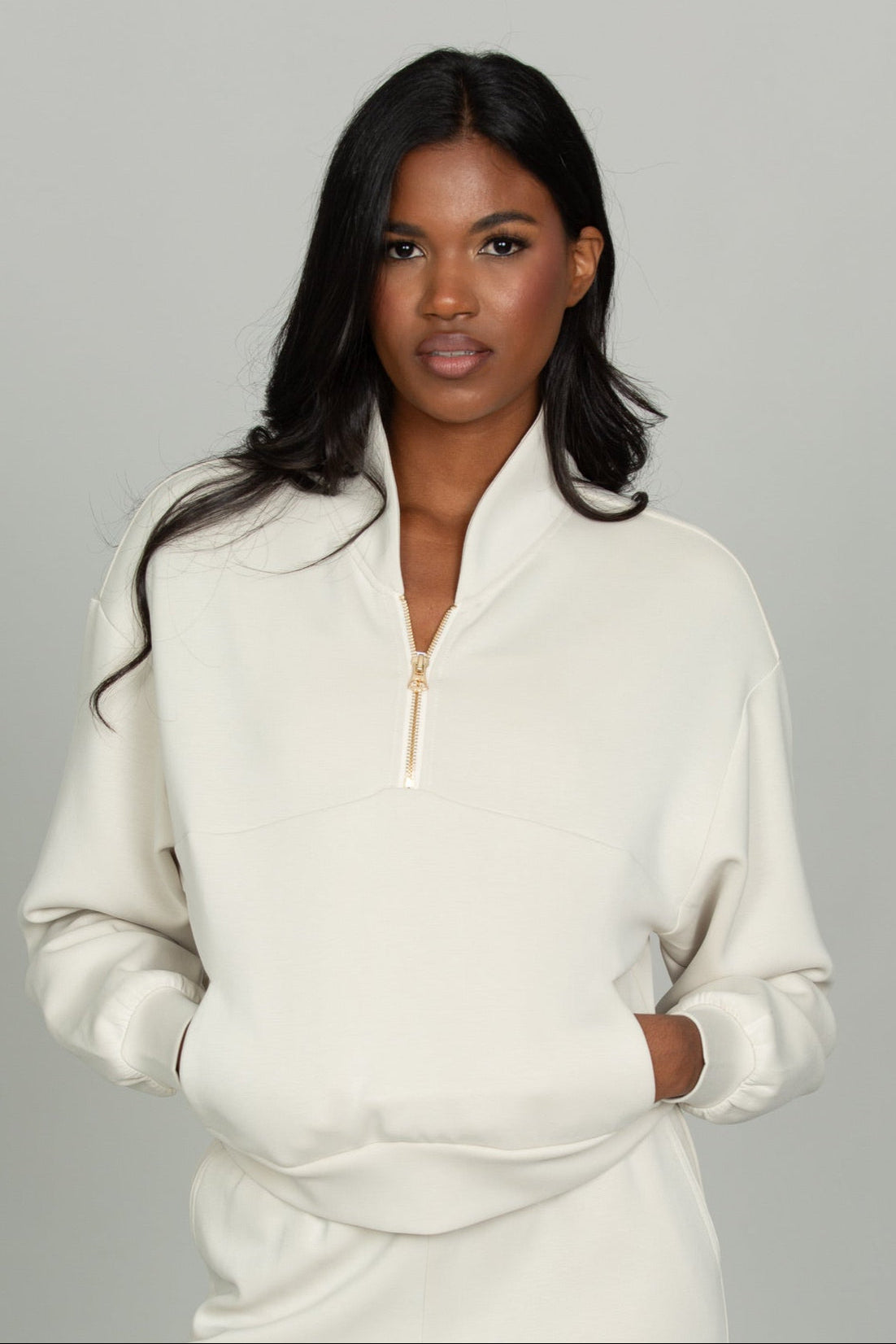 Natural LuxeSoft Lounge Quarter Zip
