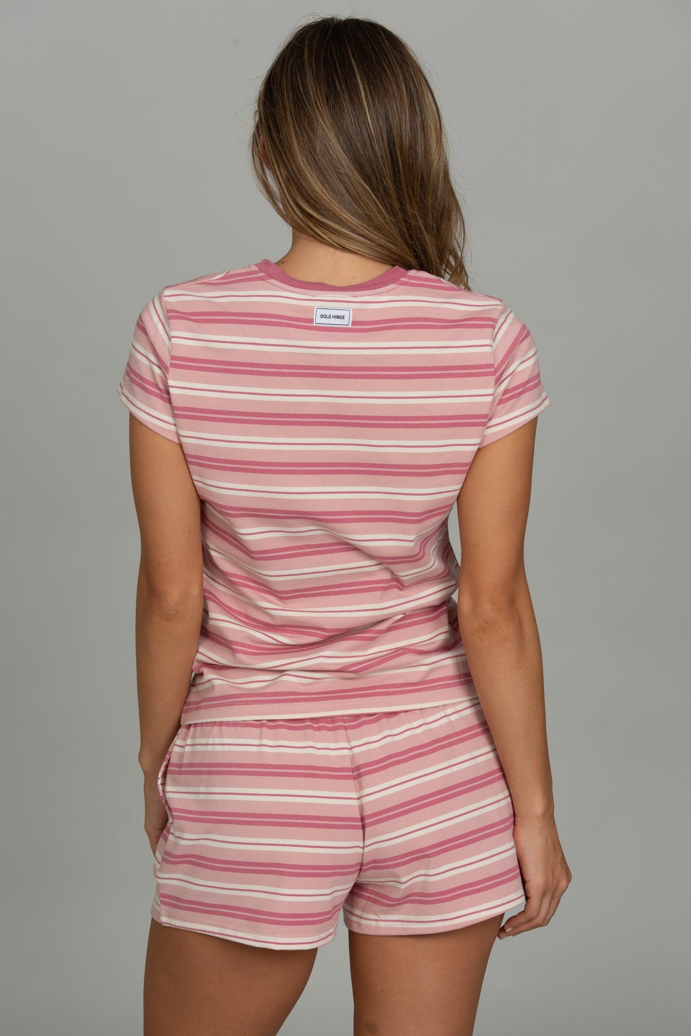 Ribbon Cotton Striped Short