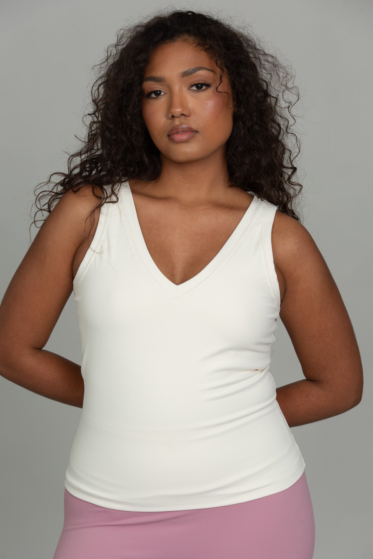 Sweet Cream MotionContour V-Neck Tank