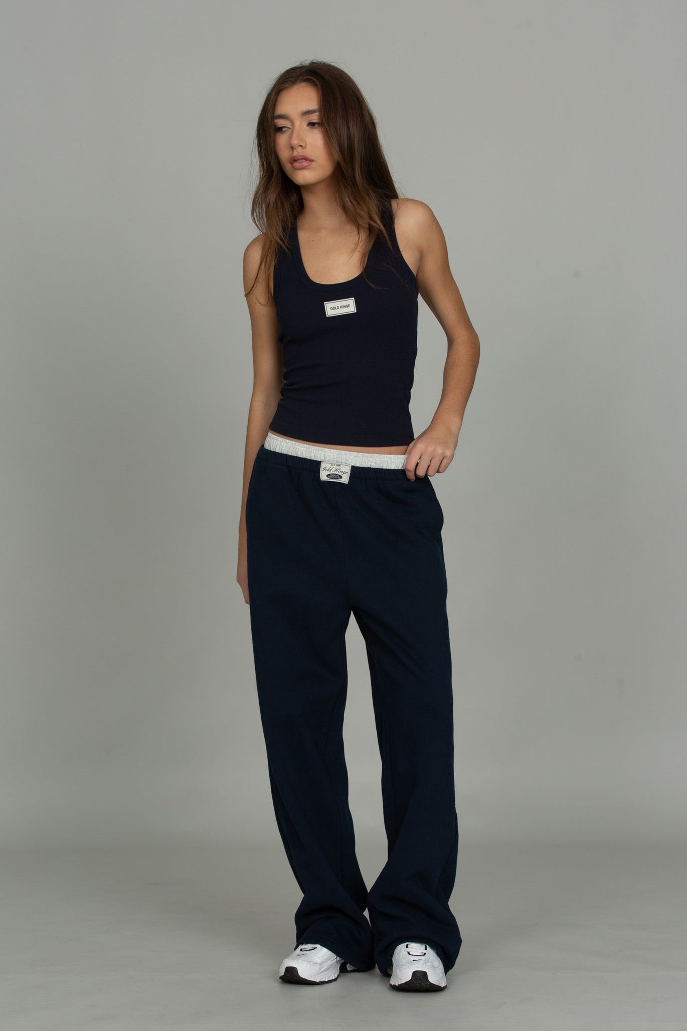 Midnight Navy Cotton Ribbed Tank