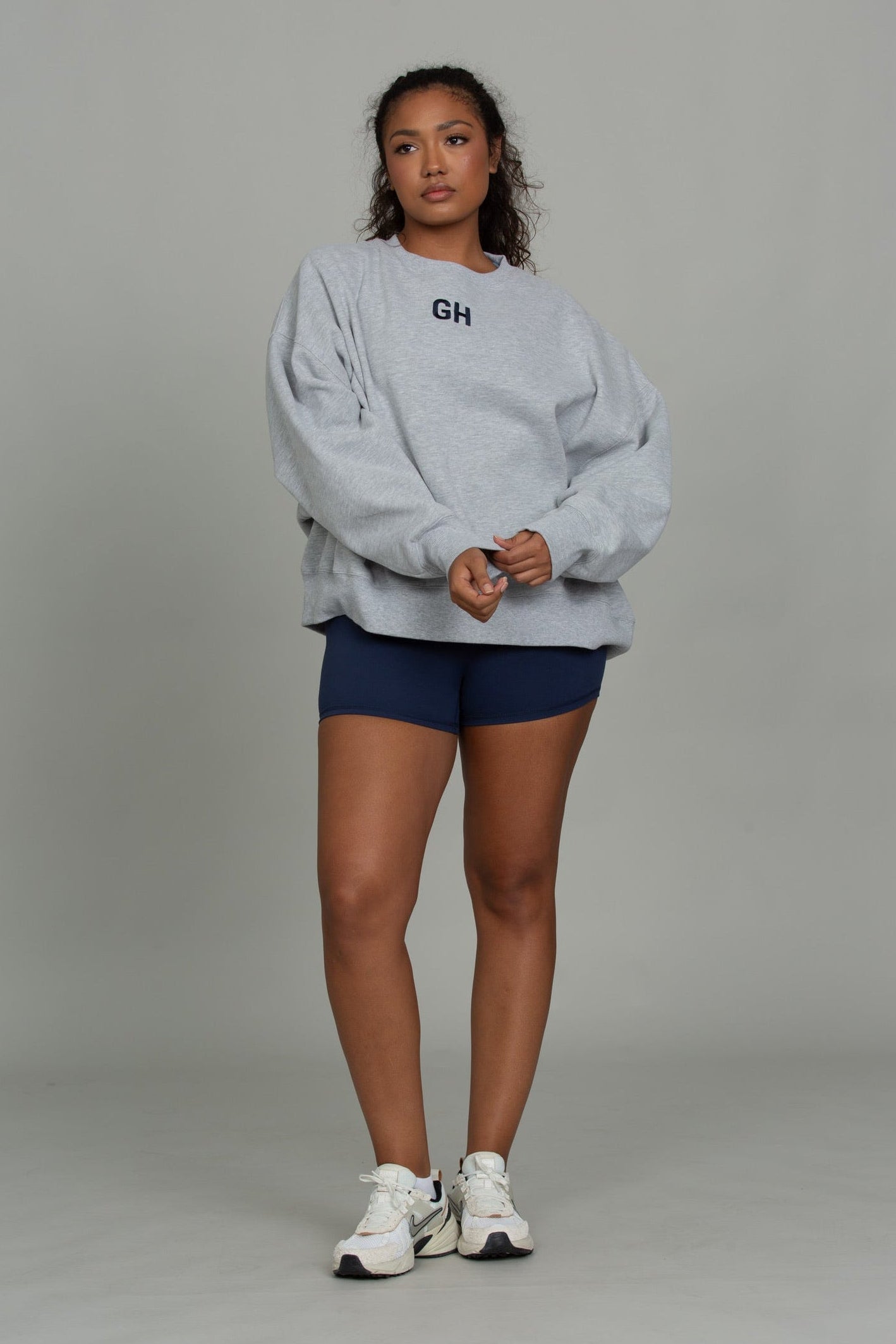 Medium Heather Grey GH Embroidered Sweatshirt