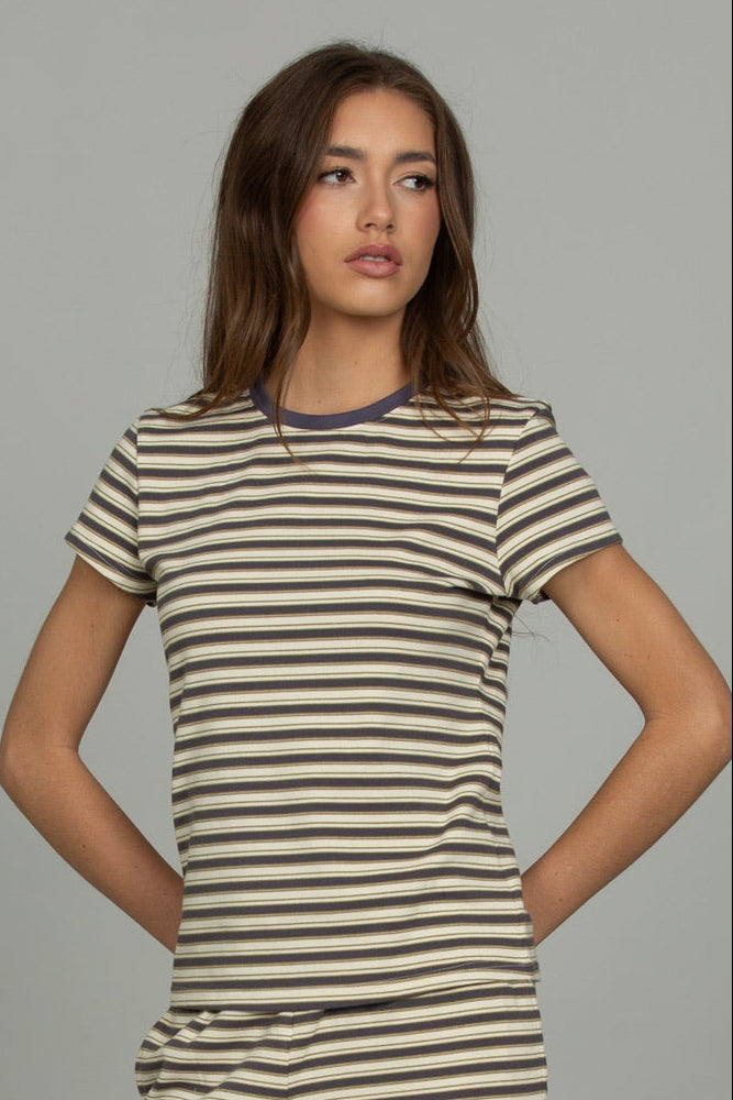 Rize Cotton Striped Tee