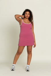 Berry Open Back Active Dress