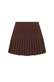 Dark Brown Pleated Tennis Skirt