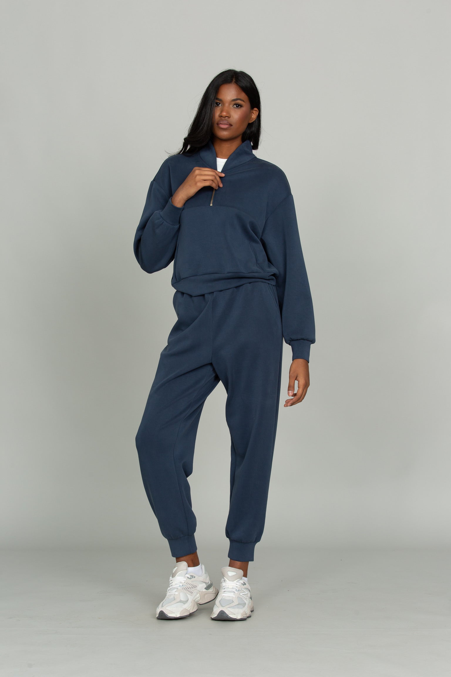 Stone Navy LuxeSoft Lounge Quarter Zip