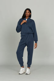 Stone Navy LuxeSoft Lounge Quarter Zip