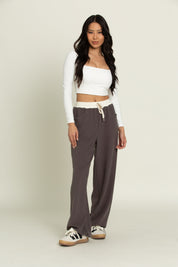 Charcoal Wide Leg Pants