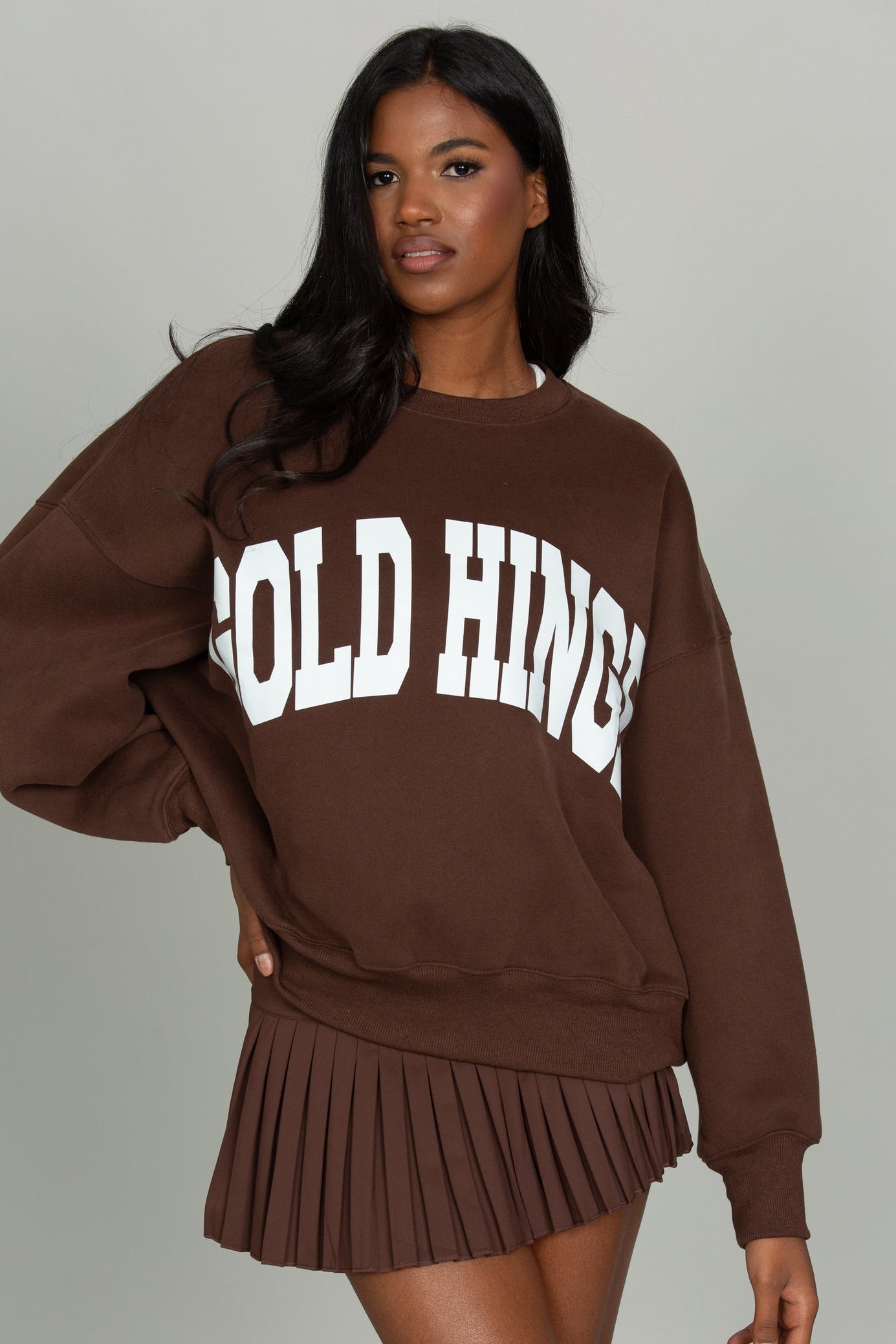 Dark Brown GH Wide Arm Sweatshirt