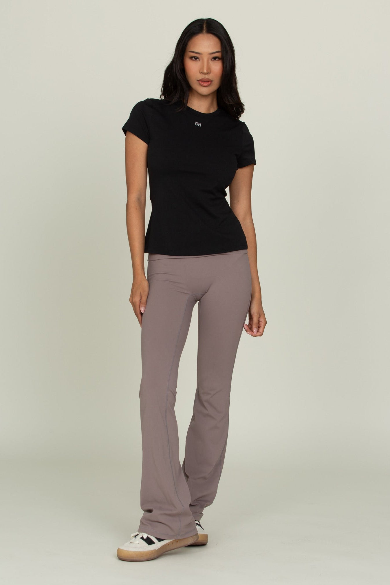 Black Essential Full Length Short Sleeve