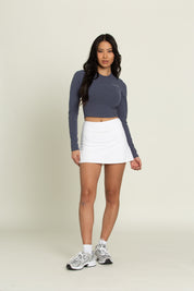 Ivory Pleated Back Tennis Skirt