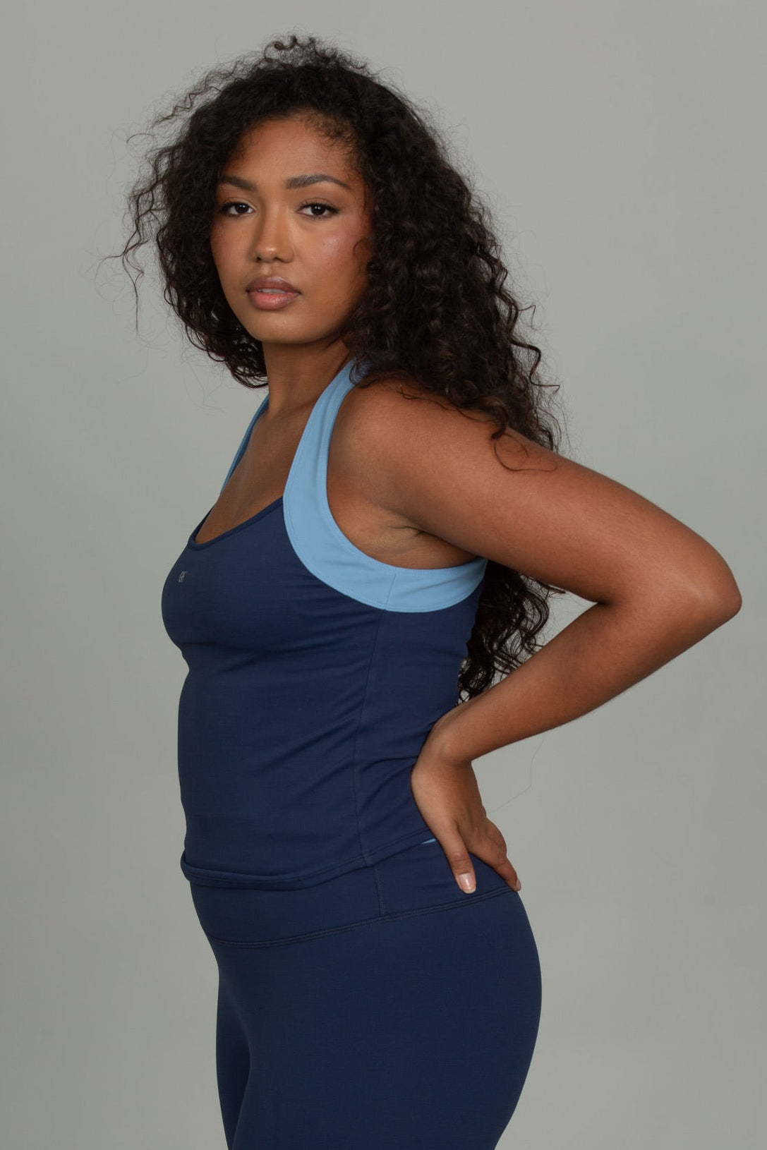 French Navy MotionContour Cross Back Tank