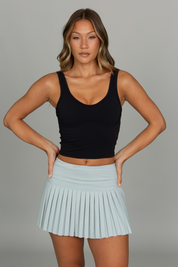 Black Lined Mid Length Bra Top