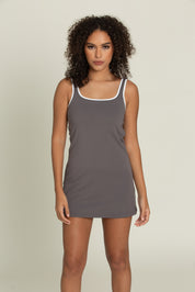 Charcoal Open Back Active Dress