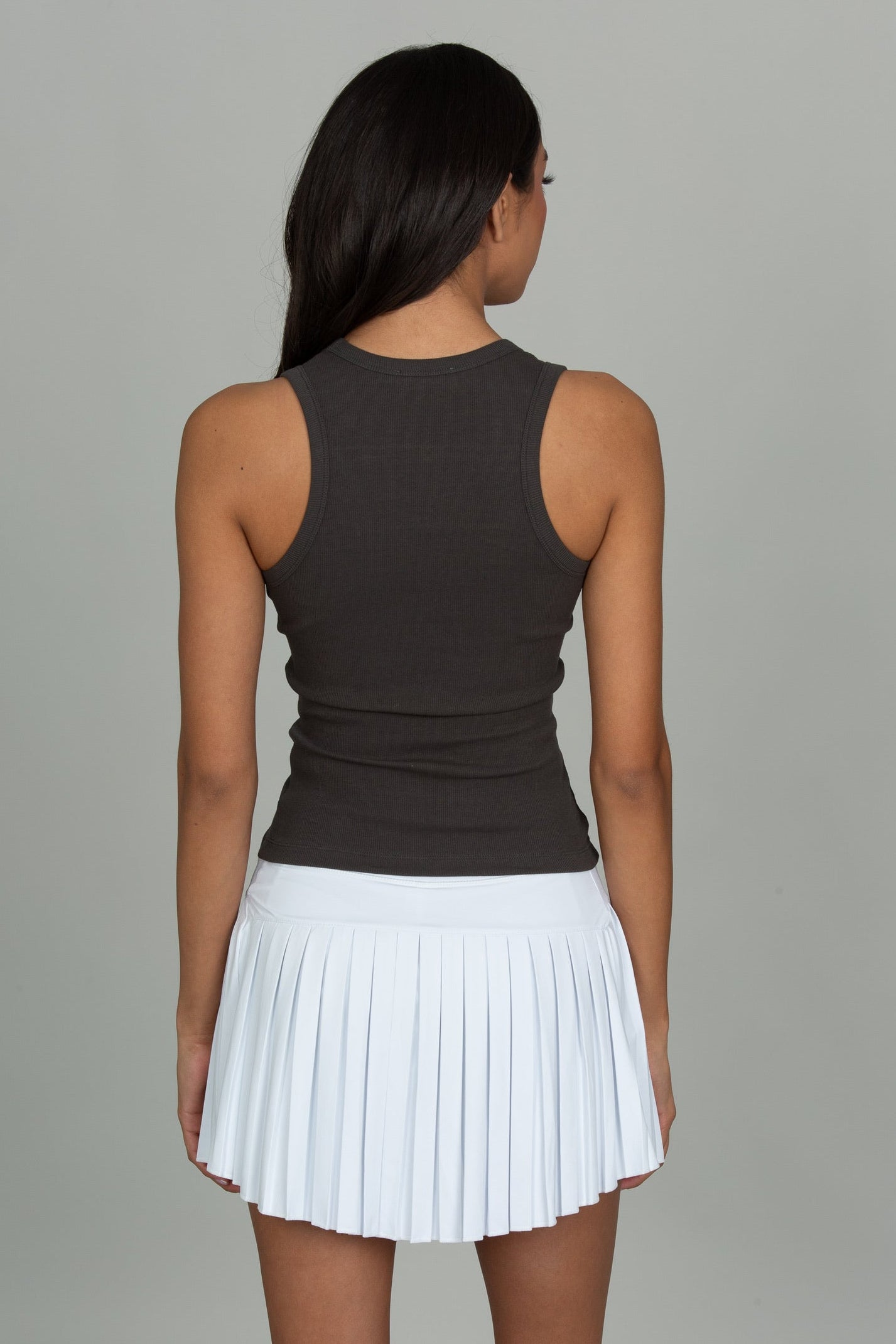 15" Off-White Pleated Tennis Skirt
