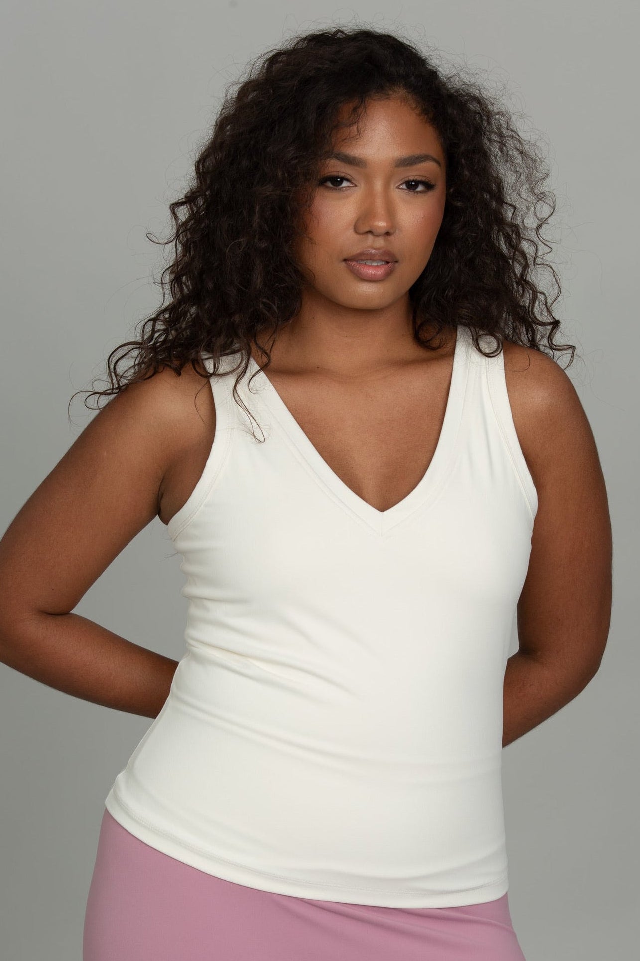 Sweet Cream MotionContour V-Neck Tank