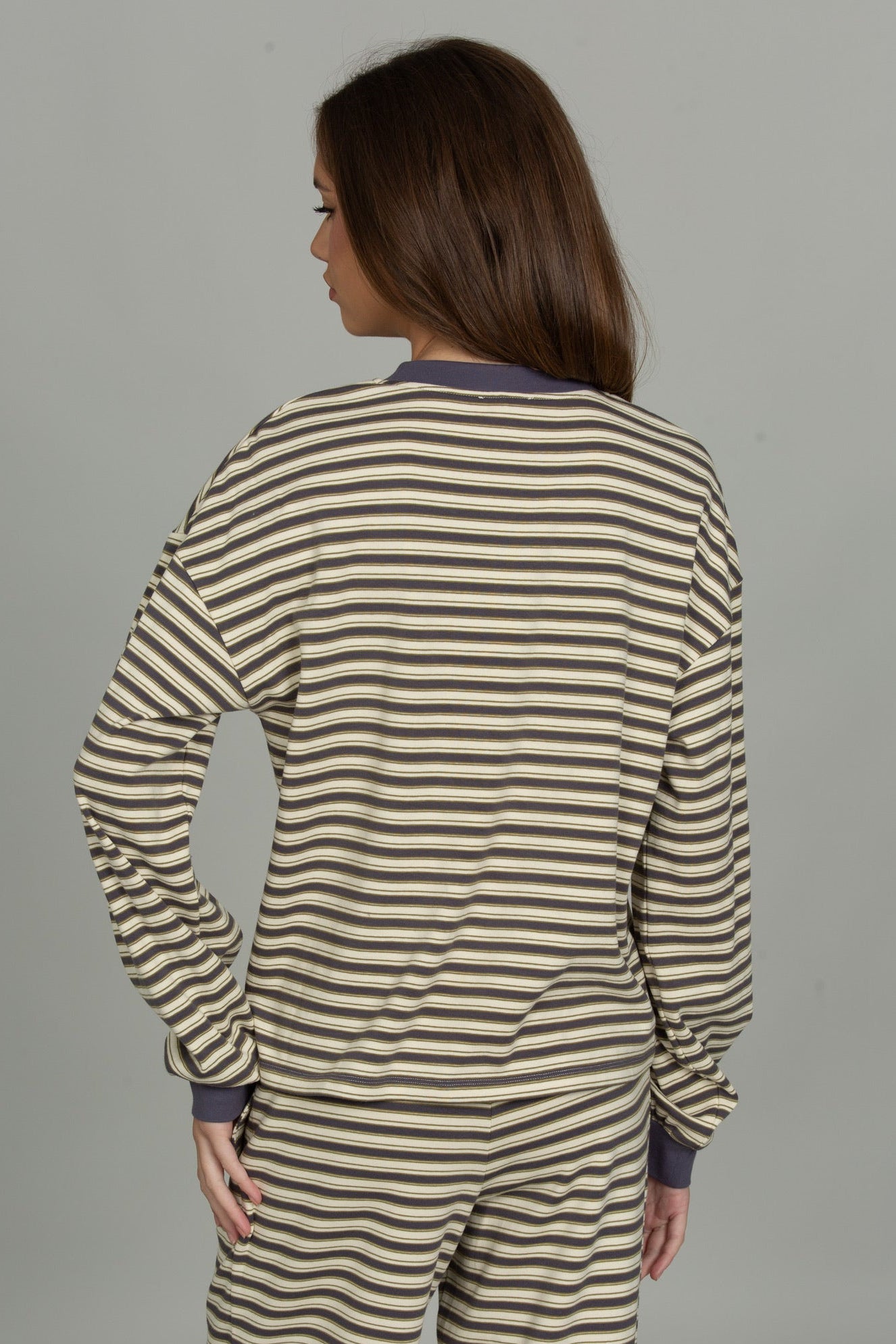 Rize Cotton Striped Long Sleeve Tee