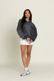 Navy Cargo Sweatshirt Pullover