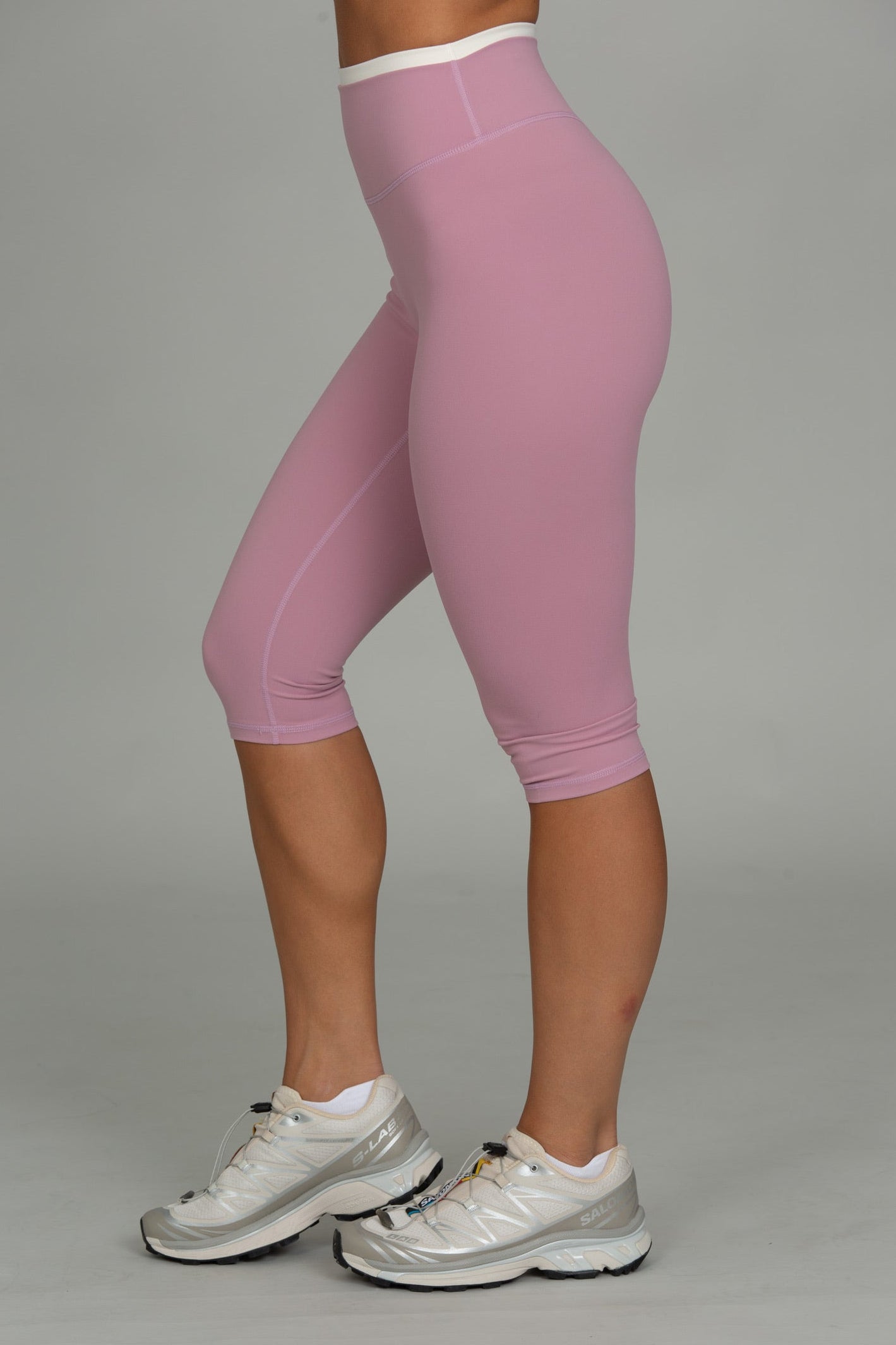 Soft Berry Double Waist MotionContour Capri