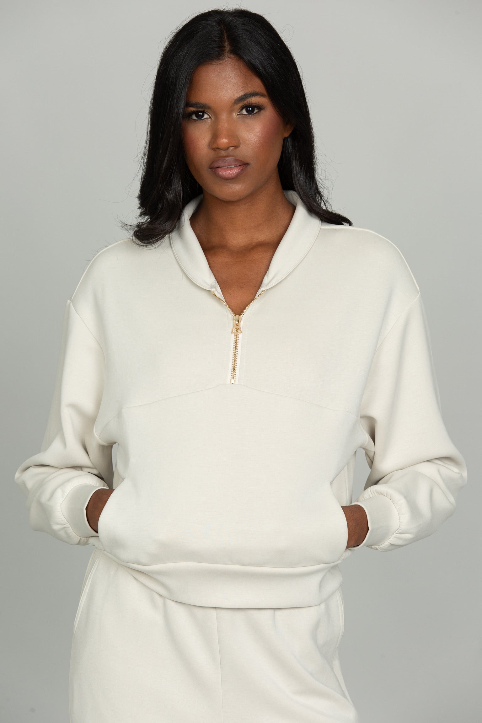 Natural LuxeSoft Lounge Quarter Zip