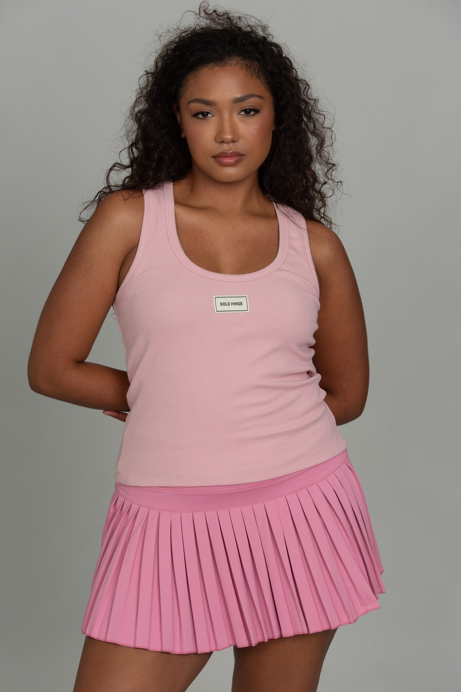 Ribbon Pleated Tennis Skirt