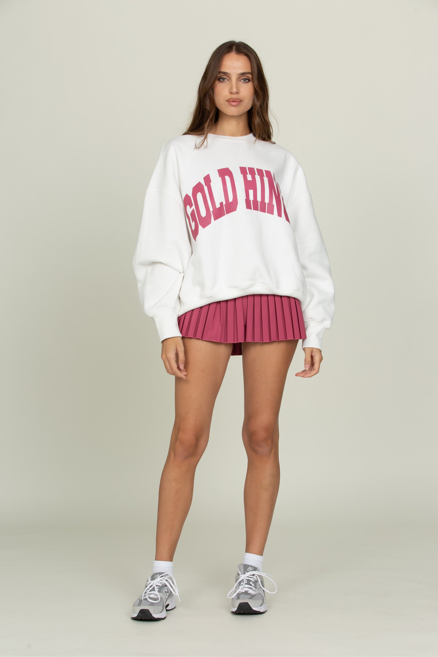 White Raspberry GH Wide Arm Sweatshirt – Gold Hinge
