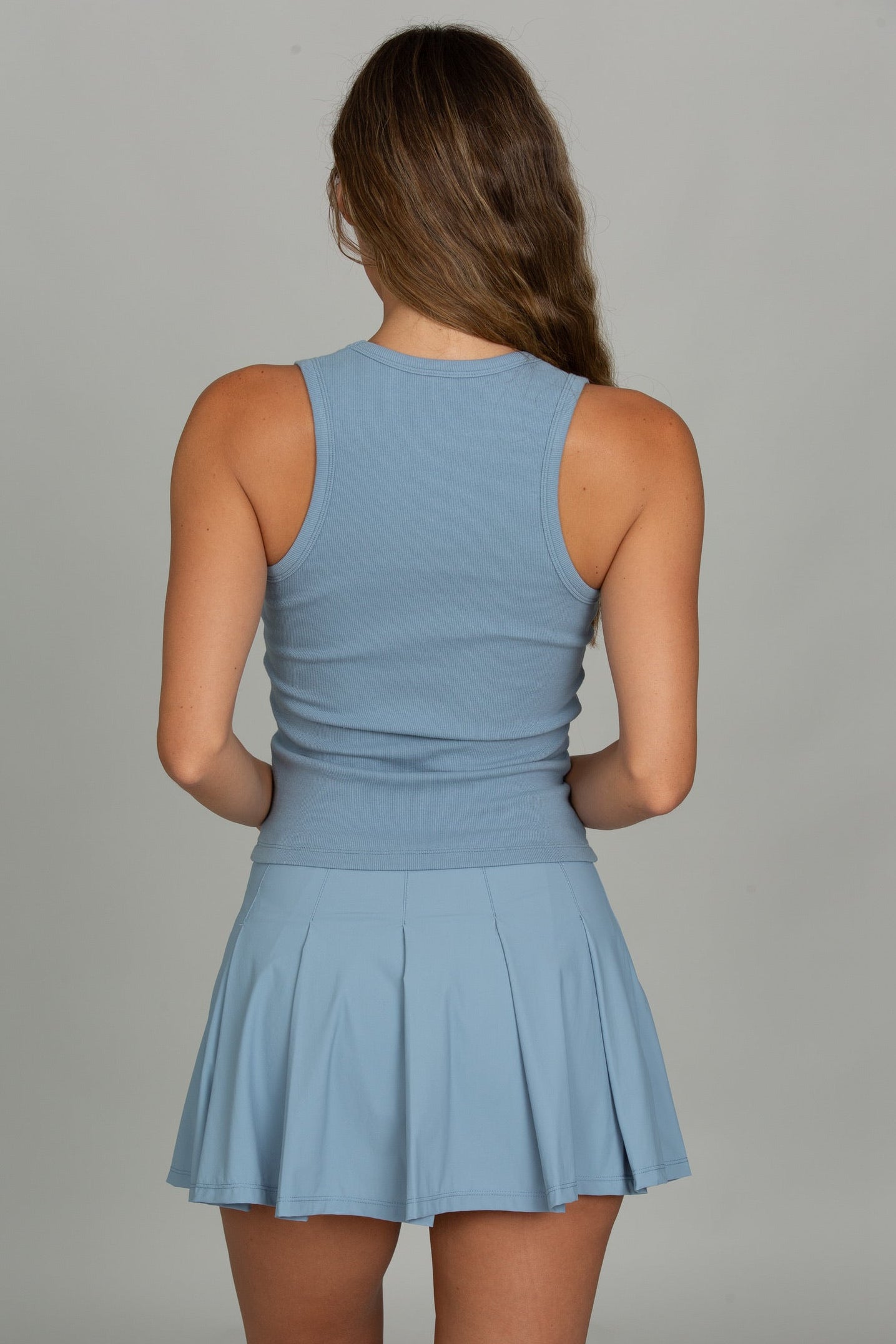 Slate Blue Courtside Pleated Tennis Skirt [Pre-Order]