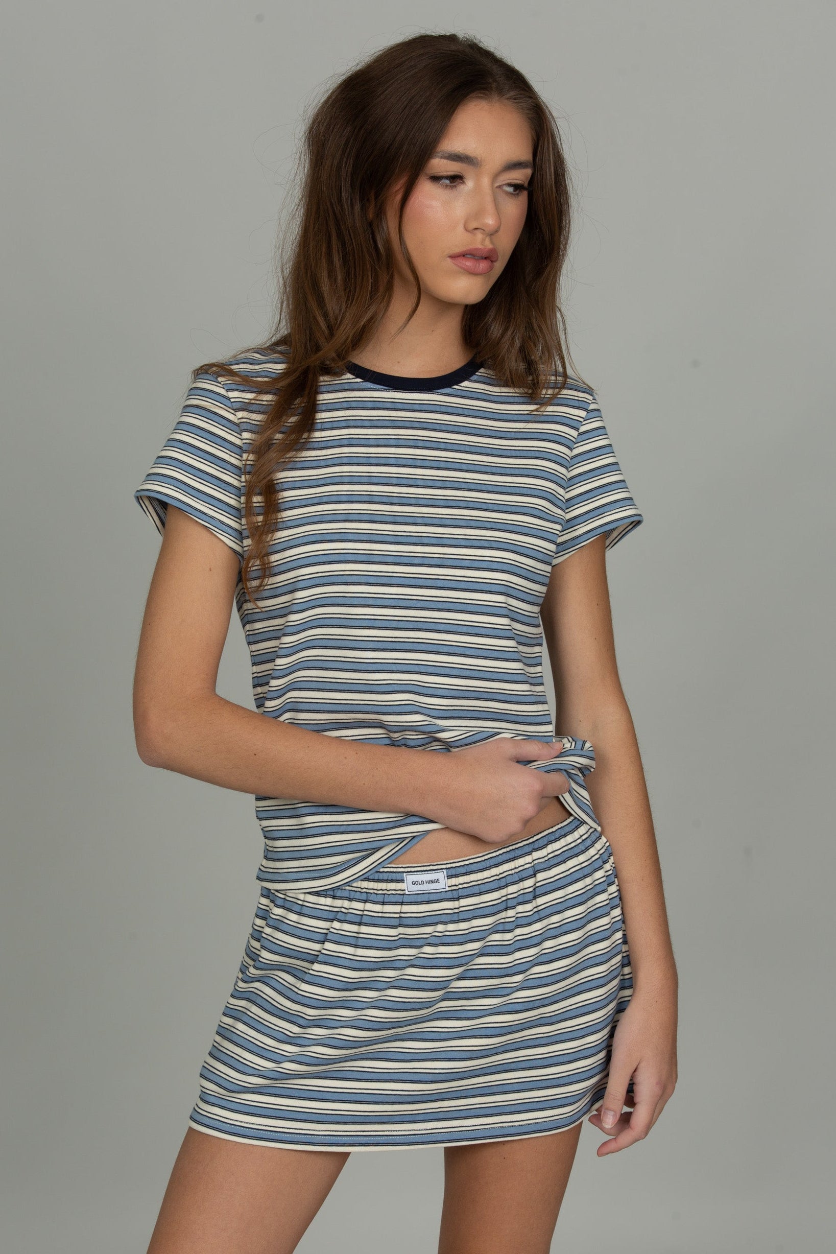 Chill Cotton Striped Skirt