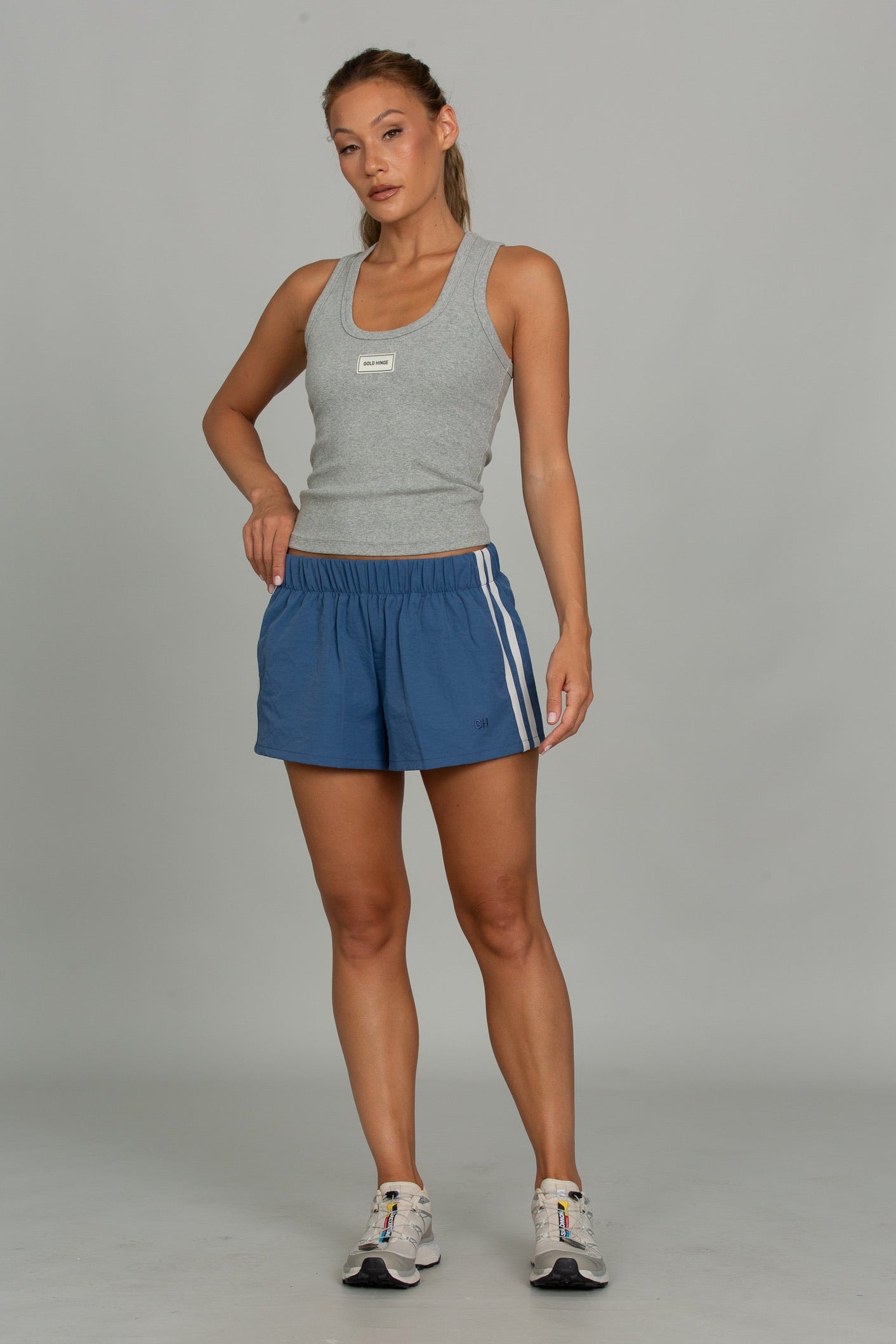 Medium Heather Grey Ribbed Cotton Tank