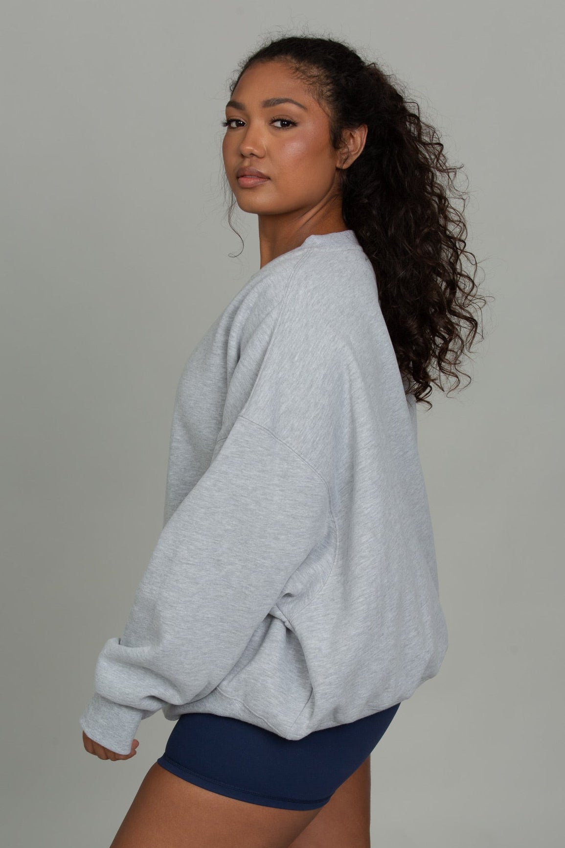 Medium Heather Grey GH Embroidered Sweatshirt