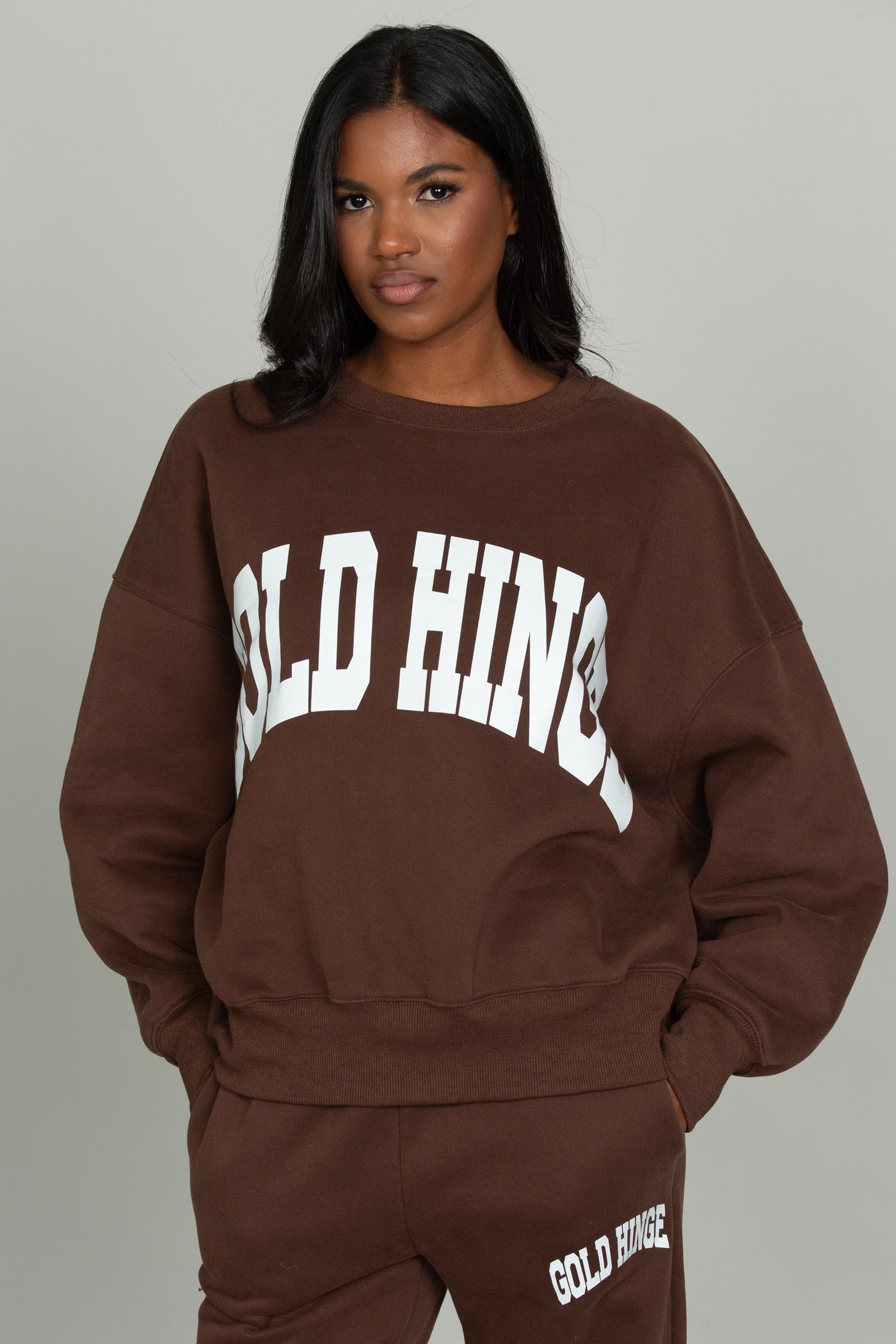 Dark Brown GH Wide Arm Sweatshirt