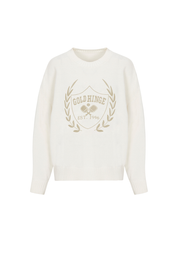 Ivory Oversized Crest Sweater