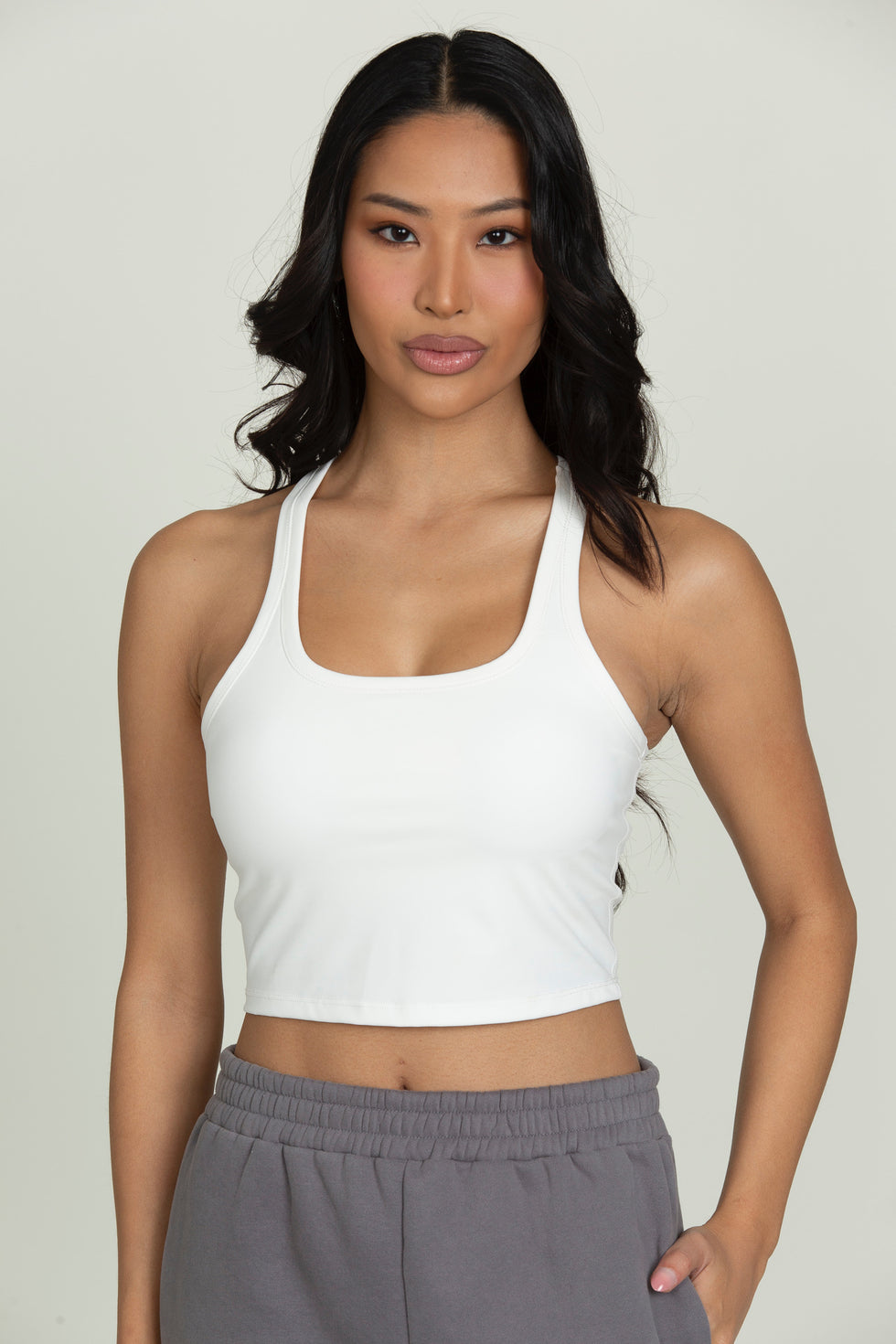 White Sophie Racerback Tank