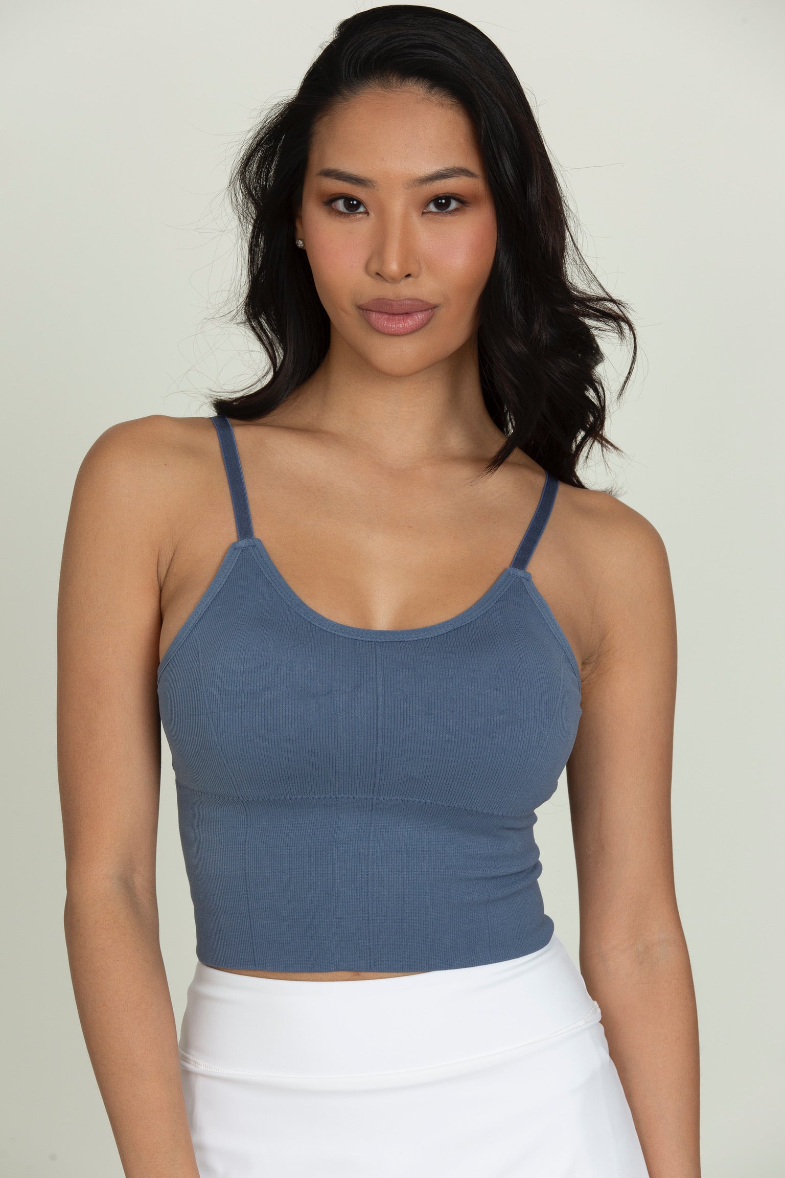 Deep Blue Original Ribbed Yoga Tank Top