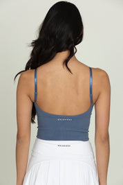 Deep Blue Original Ribbed Yoga Tank Top