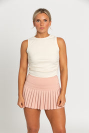 Peach Pleated Tennis Skirt