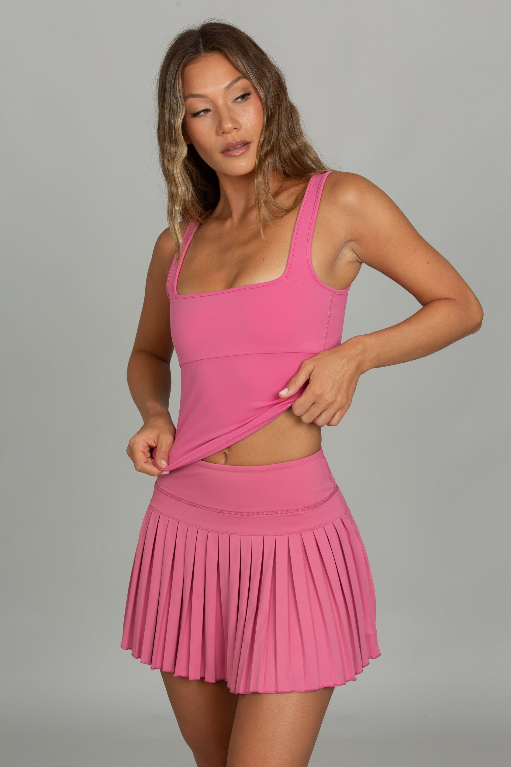 15" Magenta Pleated Tennis Skirt