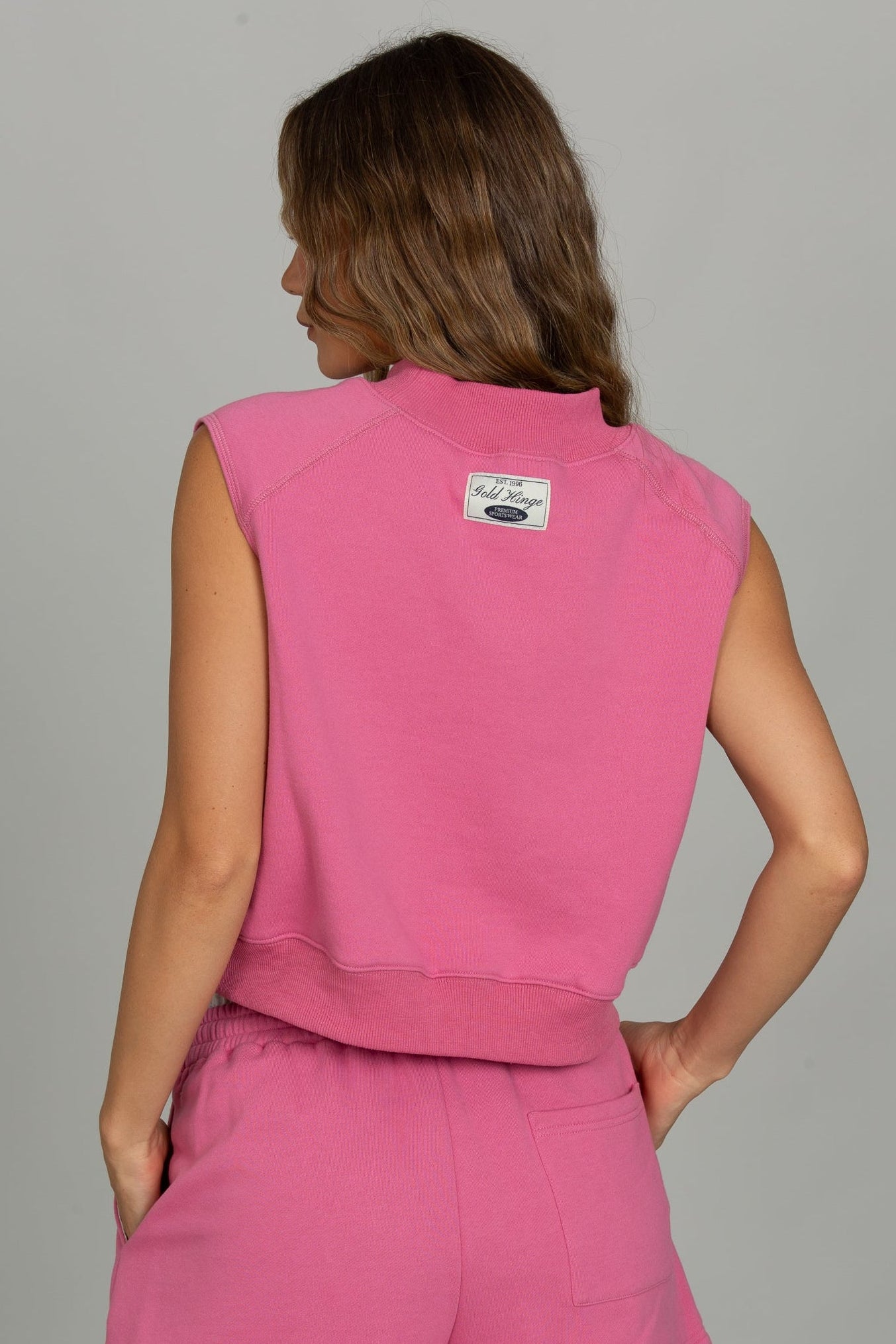 Magenta Mock Neck Sleeveless Top 2.0