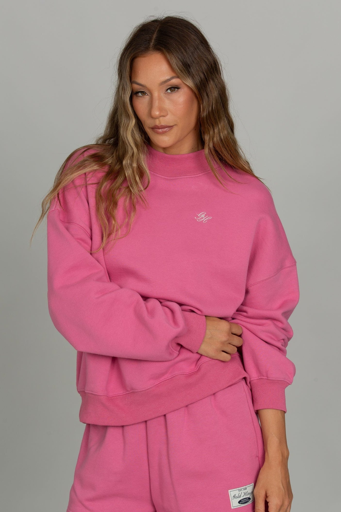 Magenta Prep Mock Neck